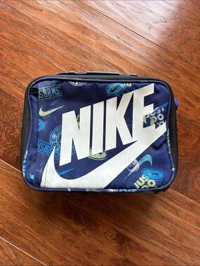 Nike Navy Blue lunch box with White Logo